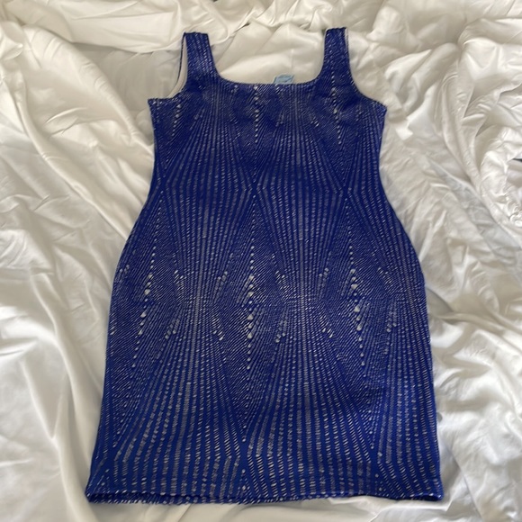 Blue mini dress large - Picture 2 of 5